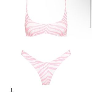triangl bikini in zebra punch maci style pink